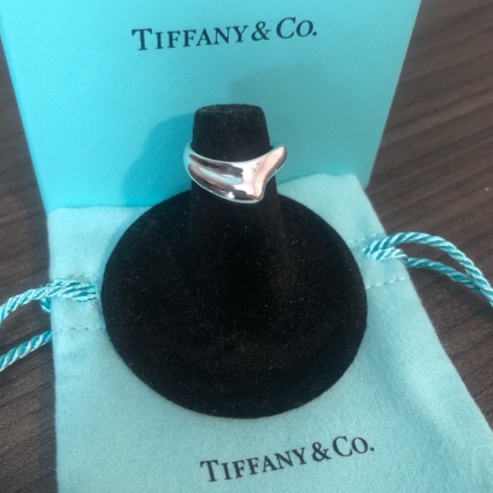 Tiffany & Co. Curve Ring Elsa Peretti 925 Sterling Vintage Ring Size 5